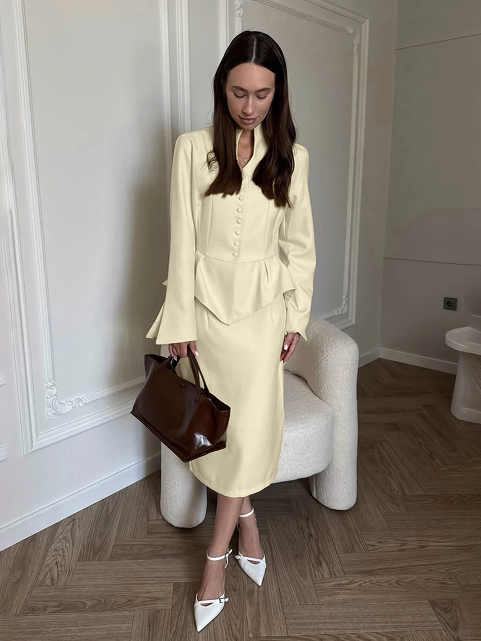 Marthaqiqi Winter Ladies Pajamas 2 Piece Set O-Neck Sleepwear Long Sleeve Nightgowns Long Skirts Female Nightwear Suits Fashion
Marthaqiqi Winter Ladies Pajamas 2 Piece Set O-Neck Sleepwear Long Sleeve Nightgowns Long Skirts Female Nightwear Suits Fashion