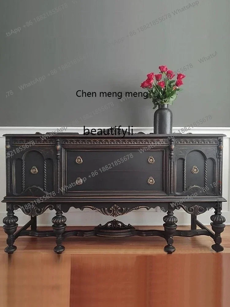 D178 French Retro Solid Wood Entrance Cabinet Entrance Foyer Wall Curio Cabinet European Style Living Room Carved Locker Sideboa
D178 French Retro Solid Wood Entrance Cabinet Entrance Foyer Wall Curio Cabinet European Style Living Room Carved Locker Sideboa