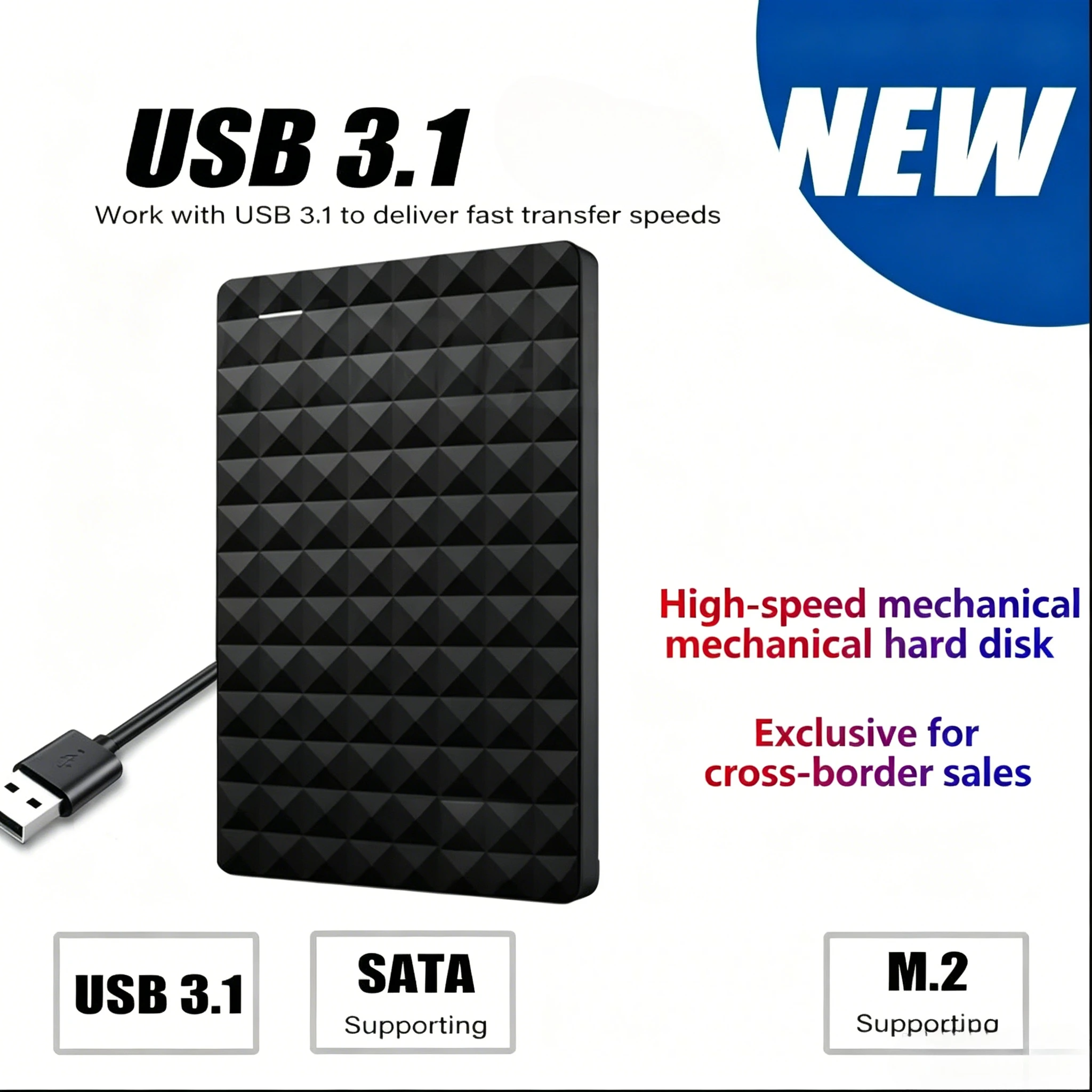OEM For Seagate Portable External HDD 2.5 Inch USB3.0 High Speed Large Capacity Data Storage Hard Disk
OEM For Seagate Portable External HDD 2.5 Inch USB3.0 High Speed Large Capacity Data Storage Hard Disk