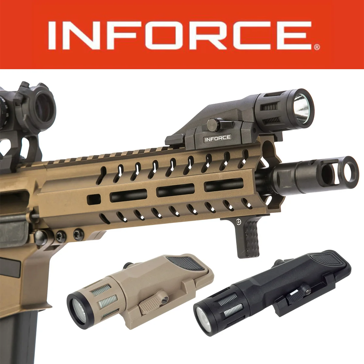 INFORCE WML Tactical Rifle AR15 Weapon Light APL Compact Pistol Glock 17 19 Flashlight Strobe LED Light Hunting Scout Torch
INFORCE WML Tactical Rifle AR15 Weapon Light APL Compact Pistol Glock 17 19 Flashlight Strobe LED Light Hunting Scout Torch