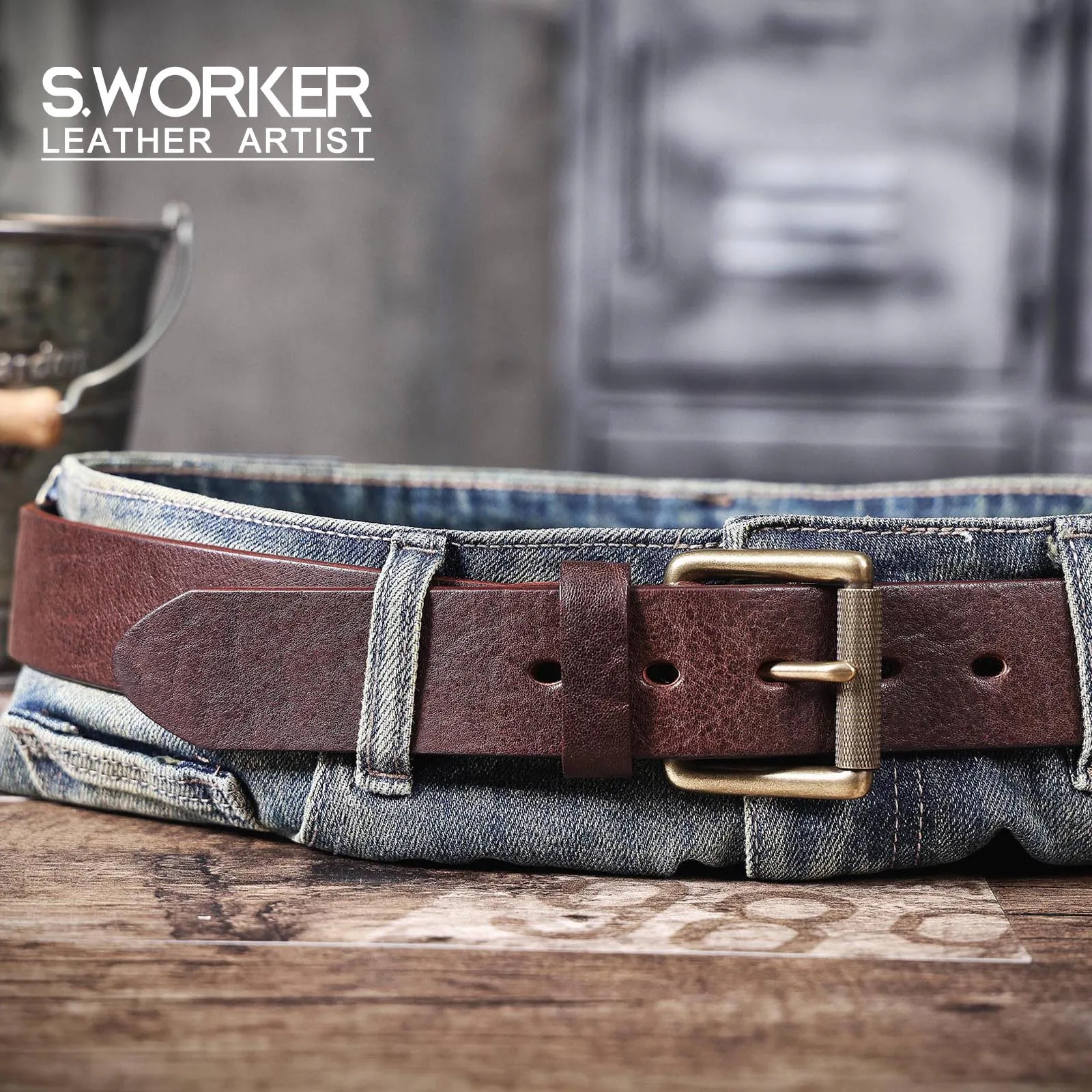 Thickened Vintage Genuine Leather Men's Copper Buckle Belt Pin Buckle Handmade Top Layer Cowhide Belt Simple All-Match Jeans
Thickened Vintage Genuine Leather Men's Copper Buckle Belt Pin Buckle Handmade Top Layer Cowhide Belt Simple All-Match Jeans