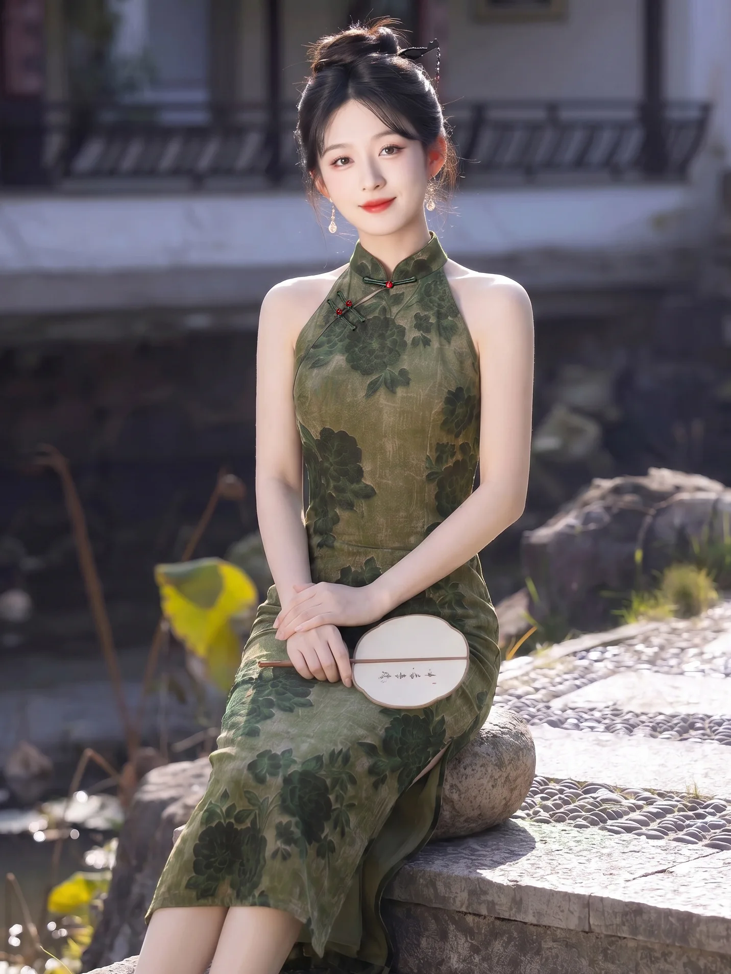 Green Sleeveless Long Cheongsam Retro Improvement Chinese Youth Daily Cheongsam Summer Off Shoulder Qipao
Green Sleeveless Long Cheongsam Retro Improvement Chinese Youth Daily Cheongsam Summer Off Shoulder Qipao