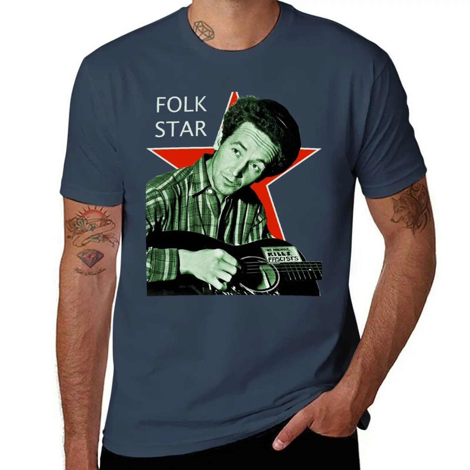 Woody Guthrie, Folk Star (Lg) T-Shirt blue lock Blouse funny shirt cotton affliction shirts luxury clothes men
Woody Guthrie, Folk Star (Lg) T-Shirt blue lock Blouse funny shirt cotton affliction shirts luxury clothes men
