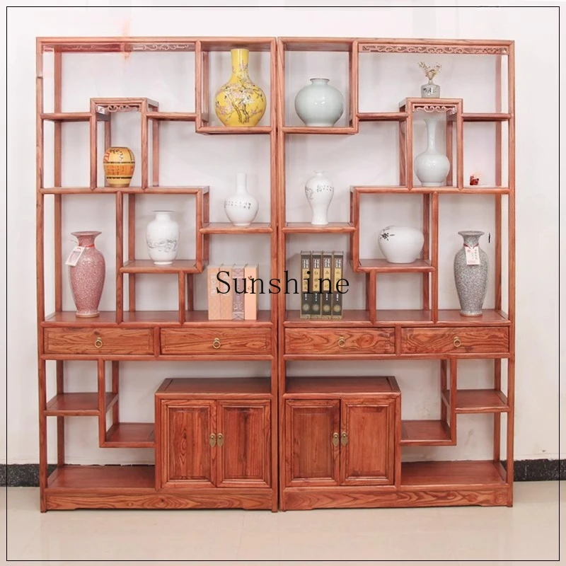 Solid wood two doors/pumping Bogu rack Chinese antique Duobao Pavilion rack
Solid wood two doors/pumping Bogu rack Chinese antique Duobao Pavilion rack