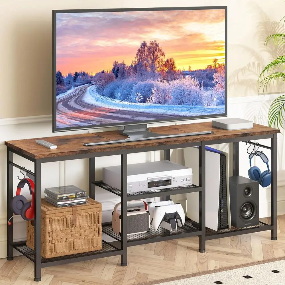 Тумба под телевизор Rustic Brown 55 для спальни или гостиной, медиацентр
Тумба под телевизор Rustic Brown 55 для спальни или гостиной, медиацентр