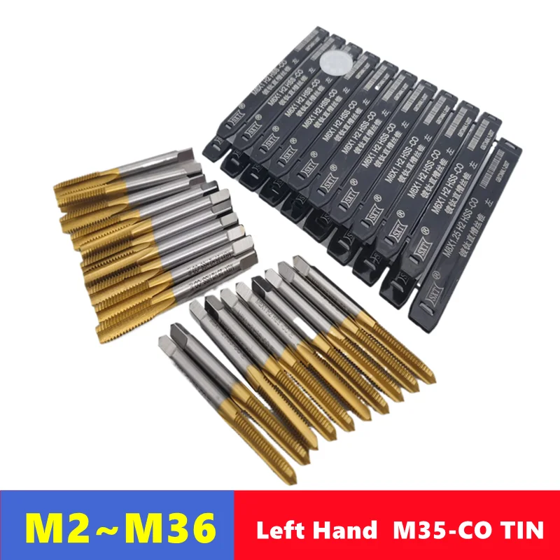1 шт. Левая ручка M35-CO титановый прямой паз, Метчик с желобом, используется в качестве инструмента для нарезания внутренней резьбы из нержавеющей стали
1 шт. Левая ручка M35-CO титановый прямой паз, Метчик с желобом, используется в качестве инструмента для нарезания внутренней резьбы из нержавеющей стали