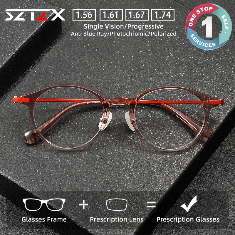 SZTZX Pure Titanium Optical Prescription Glasses for Men and Women Retro Cat Eye Glasses Anti Blue Light Progressive Eyeglasses
SZTZX Pure Titanium Optical Prescription Glasses for Men and Women Retro Cat Eye Glasses Anti Blue Light Progressive Eyeglasses