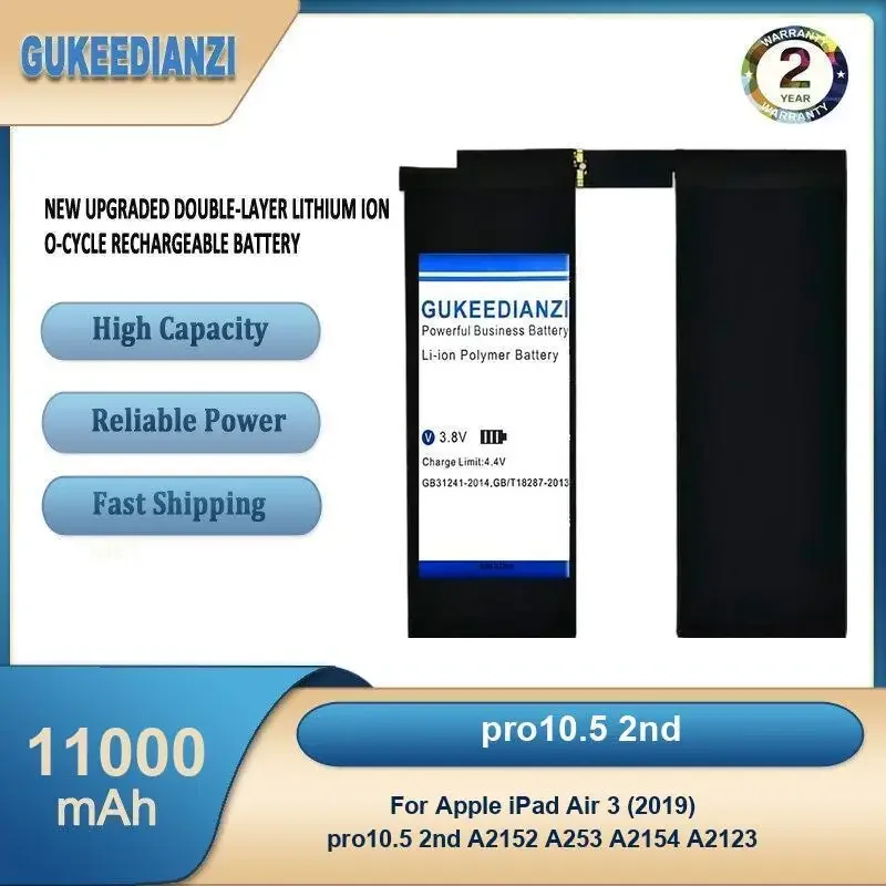 pro10.5 2nd 11000mAh High Capacity Tablet Battery For Apple iPad Air 3 (2019) pro10.5 2nd A2152 A253 A2154 A2123
pro10.5 2nd 11000mAh High Capacity Tablet Battery For Apple iPad Air 3 (2019) pro10.5 2nd A2152 A253 A2154 A2123