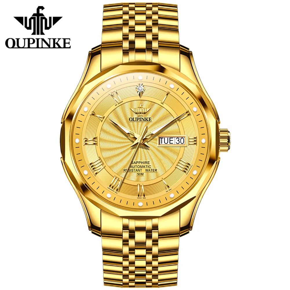 OUPINKE 3207 Automatic Mechanical Men's Watch Real Diamond Luxury Watches Waterproof Luminous Men's Watch
OUPINKE 3207 Automatic Mechanical Men's Watch Real Diamond Luxury Watches Waterproof Luminous Men's Watch