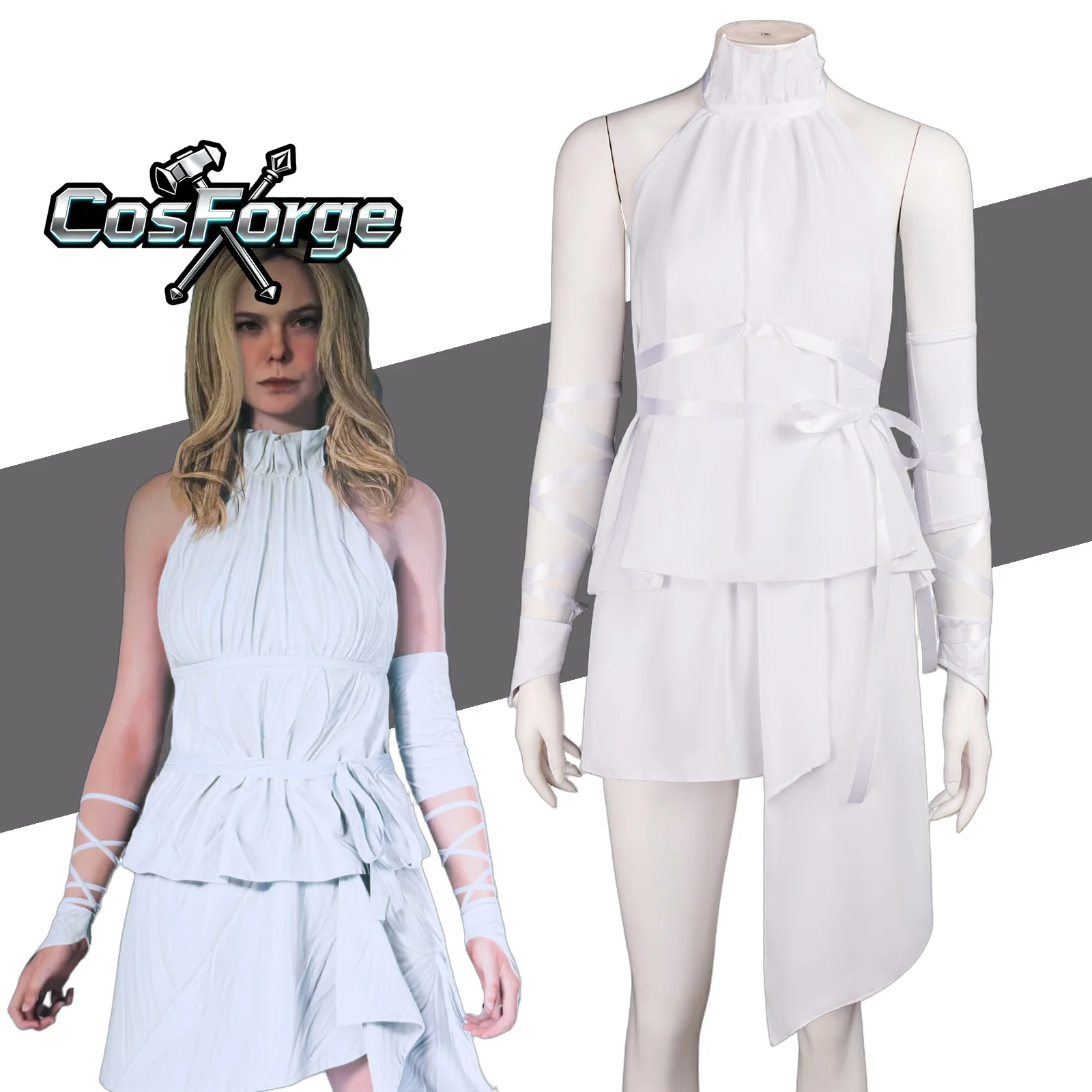 Death Stranding 2 On Tomorrow Cosplay - Women's White Necked Dress, DS2 Party Game
Death Stranding 2 On Tomorrow Cosplay - Women's White Necked Dress, DS2 Party Game
