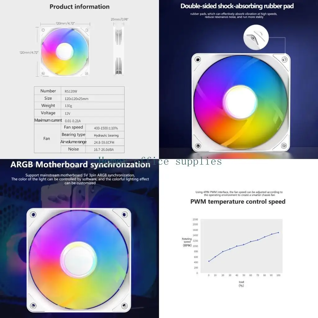 K43B RS120 ARGB 120 мм охлаждающий вентилятор 4-контактный ШИМ с регулировкой скорости вентилятор для корпуса компьютера
K43B RS120 ARGB 120 мм охлаждающий вентилятор 4-контактный ШИМ с регулировкой скорости вентилятор для корпуса компьютера