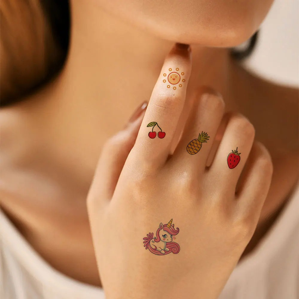 30pcs Small Pattern Waterproof Tattoo Stickers Fruit Unicorn Mermaid Car Temporary Tattoo Stickers Suitable for Fake Tattoos
30pcs Small Pattern Waterproof Tattoo Stickers Fruit Unicorn Mermaid Car Temporary Tattoo Stickers Suitable for Fake Tattoos