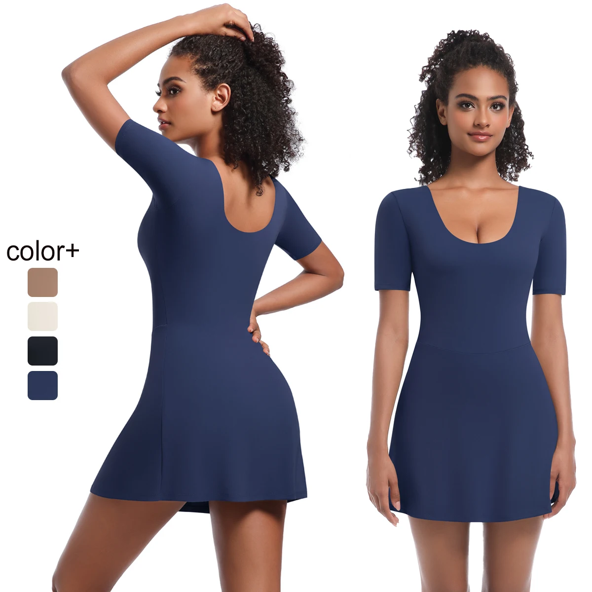 Сплошной цветной комбинезон, теннисная юбка для женщин, юбка с короткими рукавами, спортивный комплект для йоги, летняя теннисная юбка, боди для фитнеса
Сплошной цветной комбинезон, теннисная юбка для женщин, юбка с короткими рукавами, спортивный комплект для йоги, летняя теннисная юбка, боди для фитнеса