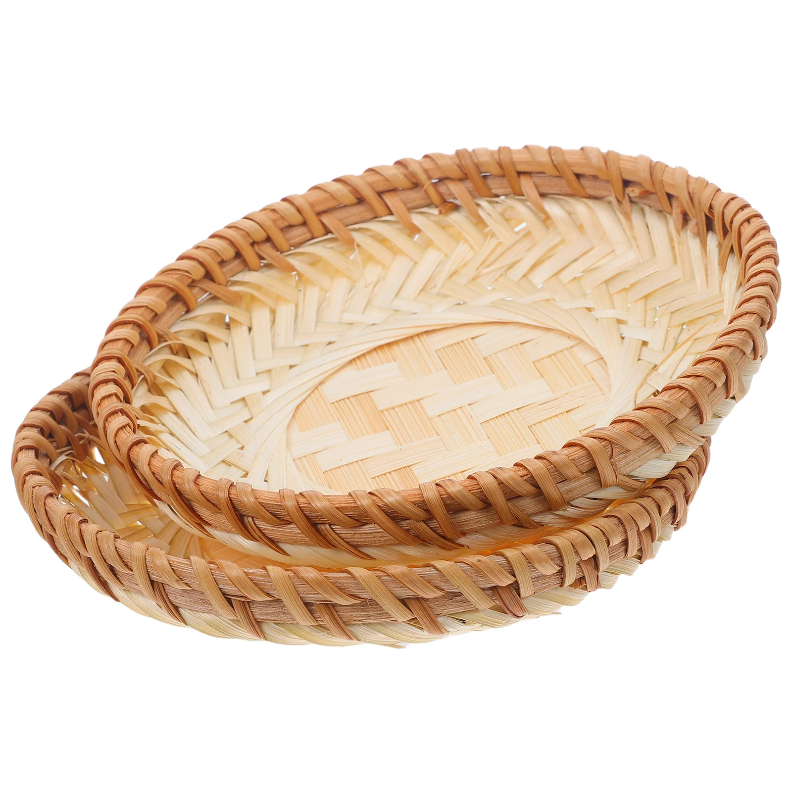 2Pcs Small Bamboo Snack Basket 5.89x0.98in Hand-Woven Round Container Kitchen Storage Basket for Nuts Vegetables Bread Coffee
2Pcs Small Bamboo Snack Basket 5.89x0.98in Hand-Woven Round Container Kitchen Storage Basket for Nuts Vegetables Bread Coffee