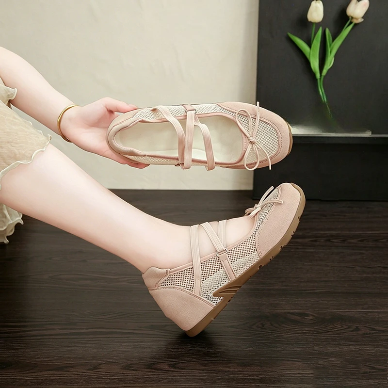 Female Interior Height Increasing Soft Sole Versatile Summer Single Mesh Breathable Ballet Mary Jane Shoes
Female Interior Height Increasing Soft Sole Versatile Summer Single Mesh Breathable Ballet Mary Jane Shoes