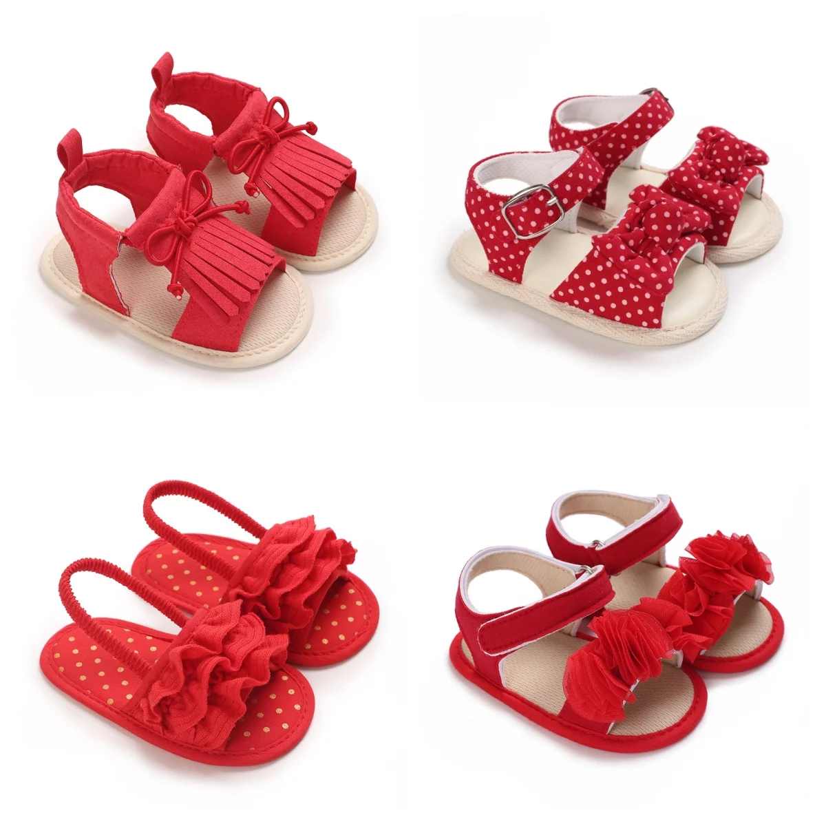 Красные милые летние сандалии-кроссовки для малышей 0-18 месяцев с открытым носком, бантом, на нескользящей тканевой подошве, в стиле принцессы
Красные милые летние сандалии-кроссовки для малышей 0-18 месяцев с открытым носком, бантом, на нескользящей тканевой подошве, в стиле принцессы
