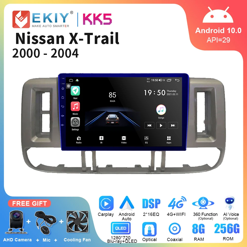 EKIY KK5 Android 10 Car Radio For Nissan X-Trail X Trail 1 T30 2000 - 2004 2 Din Tape Recorder Auto Carplay Stereo GPS Head Unit
EKIY KK5 Android 10 Car Radio For Nissan X-Trail X Trail 1 T30 2000 - 2004 2 Din Tape Recorder Auto Carplay Stereo GPS Head Unit