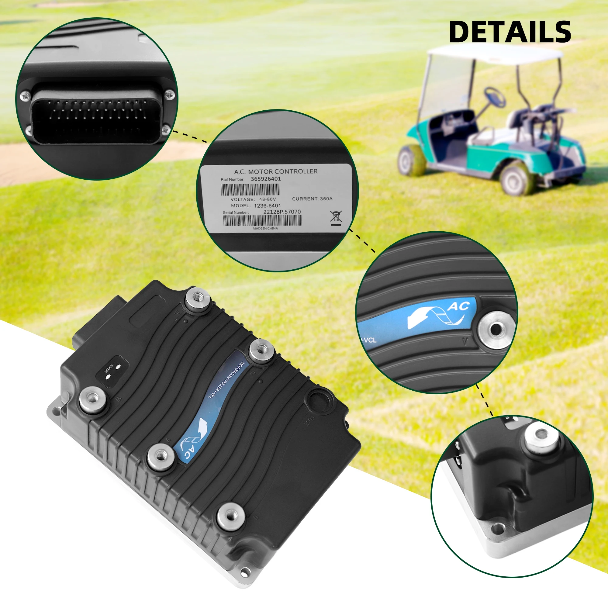 AC Speed Motor Controller 48-80V 350A 1236-6401 12366401 for Curtis Excar Golf Cart 1236 1236E Hyster Yale Toyata Forklift
AC Speed Motor Controller 48-80V 350A 1236-6401 12366401 for Curtis Excar Golf Cart 1236 1236E Hyster Yale Toyata Forklift