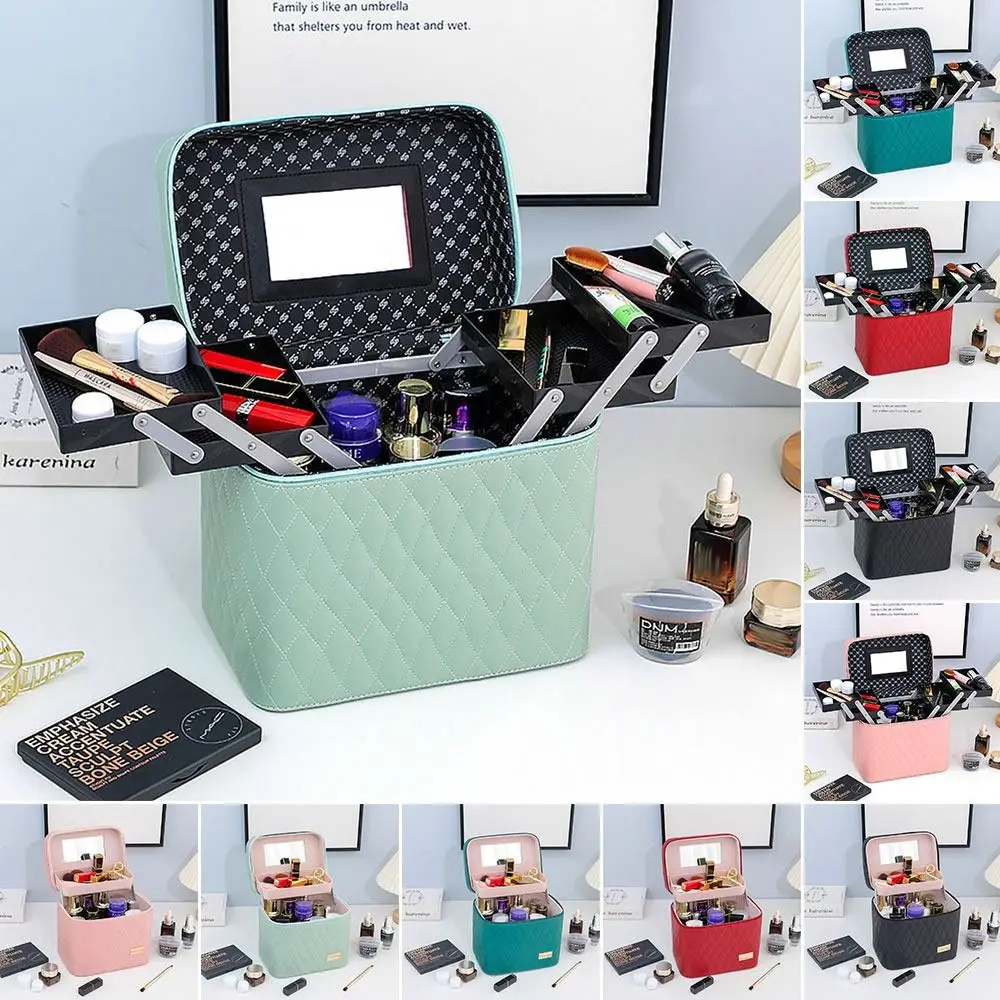 Portable Large Capacity Travel Toiletry Organizer Fashion with Mirror Cosmetic Bag Multilayer Makeup Handbag
Portable Large Capacity Travel Toiletry Organizer Fashion with Mirror Cosmetic Bag Multilayer Makeup Handbag