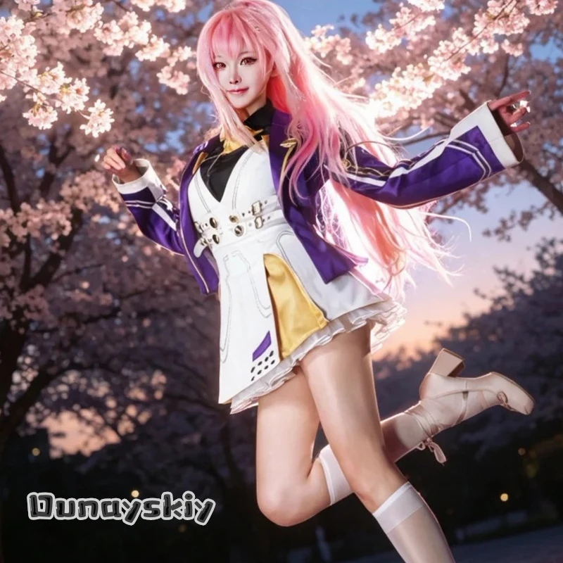 OHaYo^Anime Wuthering Waves Cosplay Aemeath Costume JK School Uniform Dress Purple Coat White Mini Dress Pink Single Ponytail
OHaYo^Anime Wuthering Waves Cosplay Aemeath Costume JK School Uniform Dress Purple Coat White Mini Dress Pink Single Ponytail