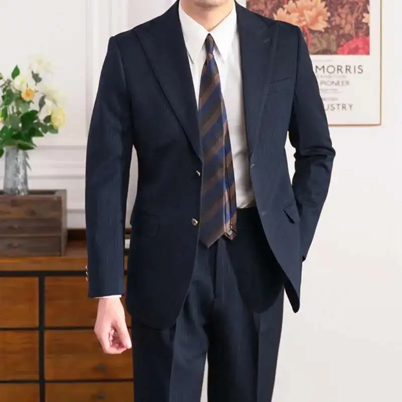 Winter High Quality Business Dress Suit Wedding Suit For Men Versatile Striped Office Party Prom Costume Homme Men Tuxedo Suit
Winter High Quality Business Dress Suit Wedding Suit For Men Versatile Striped Office Party Prom Costume Homme Men Tuxedo Suit