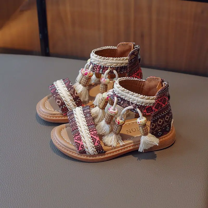 Girls Bohemian Ethnic Princess Roman Sandals Fashionable Beach Vacation 2026 Summer New
Girls Bohemian Ethnic Princess Roman Sandals Fashionable Beach Vacation 2026 Summer New