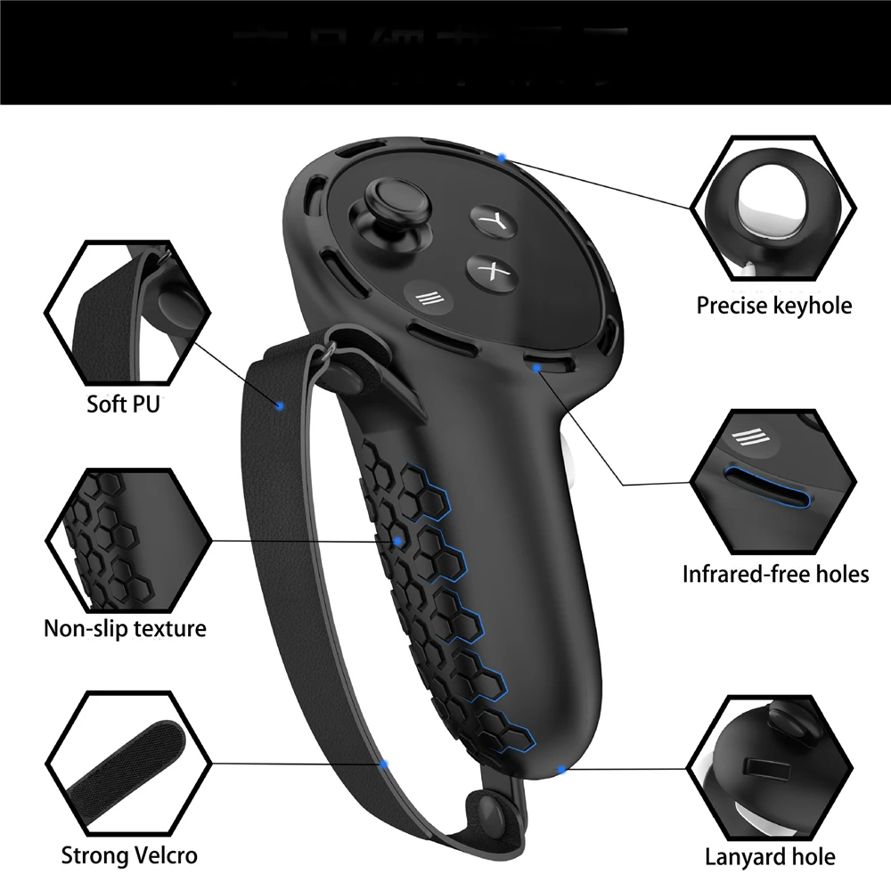 Handle Protective Cover For Meta Quest 3 Anti-collision Touch Controller Silicone Cover Handle Grip VR Glasses Accessories New
Handle Protective Cover For Meta Quest 3 Anti-collision Touch Controller Silicone Cover Handle Grip VR Glasses Accessories New