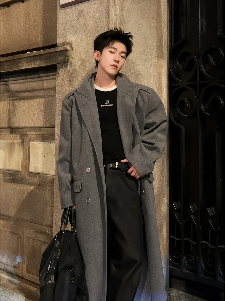 Мужское шерстяное пальто Heben Sle в корейском стиле, осенне-зимнее, средней длины, ниже колена, свободного кроя, с длинными рукавами
Мужское шерстяное пальто Heben Sle в корейском стиле, осенне-зимнее, средней длины, ниже колена, свободного кроя, с длинными рукавами