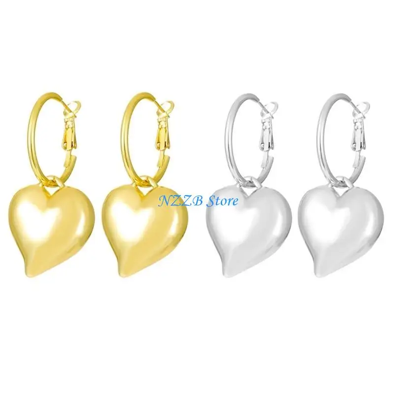 T21F 1Pair Temperament Glossy Love Earrings Statement Round Circle Ear Buckle Jewelry
T21F 1Pair Temperament Glossy Love Earrings Statement Round Circle Ear Buckle Jewelry