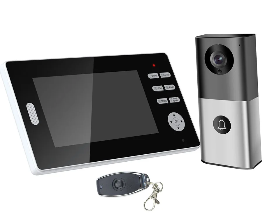 7inch high-definition LCD 2.4G wireless video door phone intercom, monitoring, Video, and taking photo
7inch high-definition LCD 2.4G wireless video door phone intercom, monitoring, Video, and taking photo