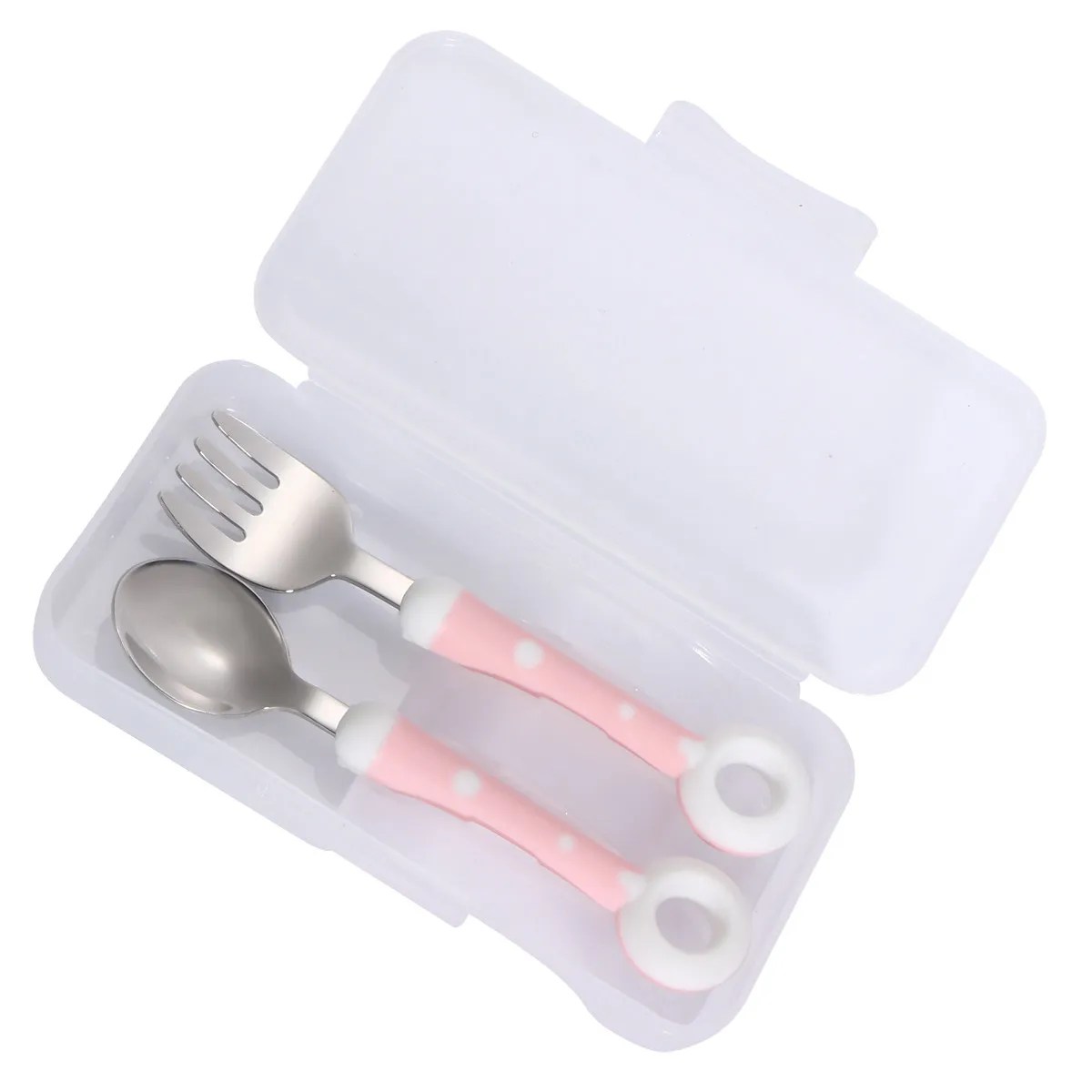 1Set Stainless Steel Toddler Feeding Spoon Fork Set Cartoon Design Kids Tableware with Storage Box Elevated Base Prevents Dirt
1Set Stainless Steel Toddler Feeding Spoon Fork Set Cartoon Design Kids Tableware with Storage Box Elevated Base Prevents Dirt