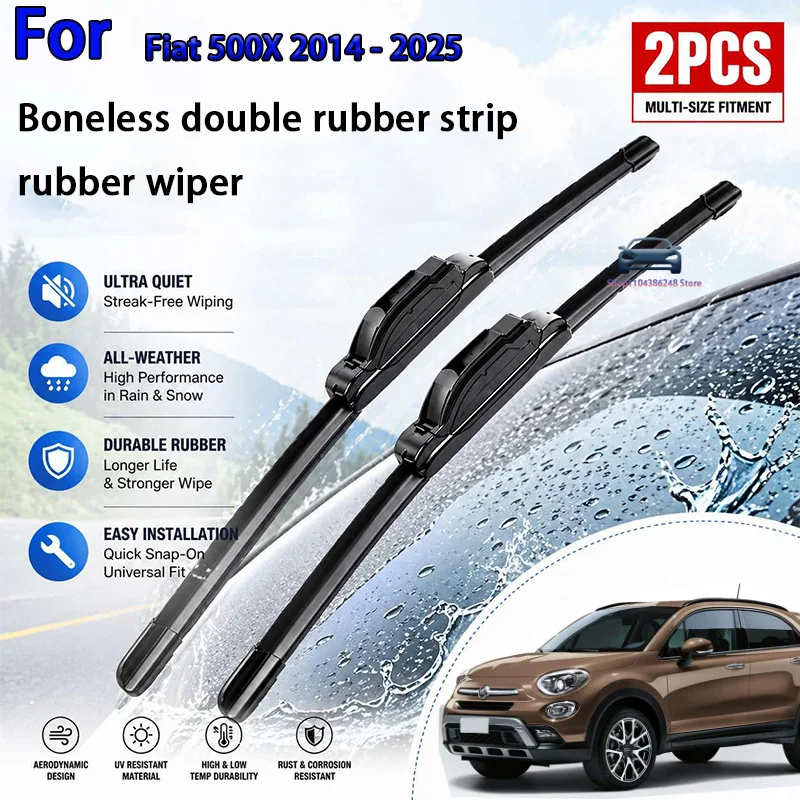 Front Wiper Blades Set For Fiat 500X 2014 - 2025 Windshield Windscreen Window Rain Brushes 26"14" Modification Parts
Front Wiper Blades Set For Fiat 500X 2014 - 2025 Windshield Windscreen Window Rain Brushes 26"14" Modification Parts