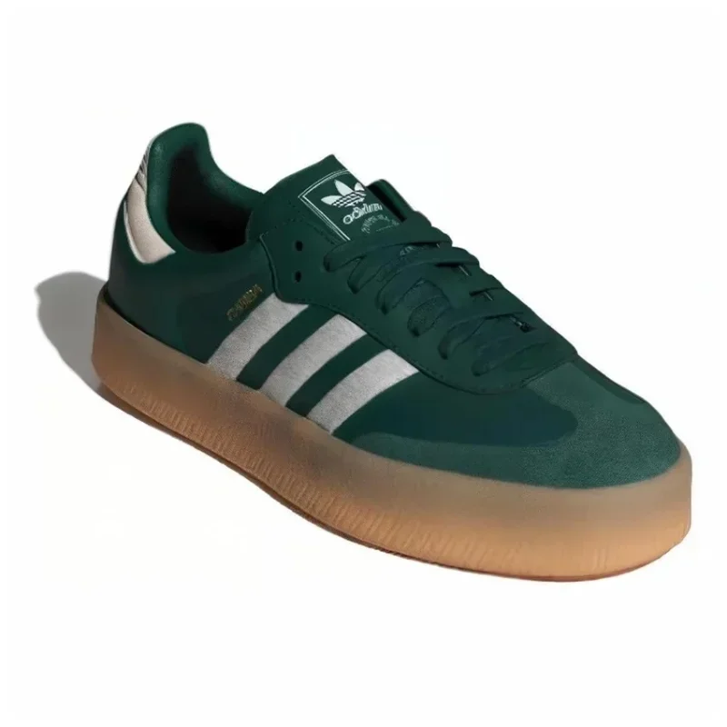 Adidas Original Sambae Collegiate Green/White Gym на толстой платформе IF1835, обувь для скейтборда, повседневные женские кроссовки, увеличивающие рост 
Adidas Original Sambae Collegiate Green/White Gym на толстой платформе IF1835, обувь для скейтборда, повседневные женские кроссовки, увеличивающие рост