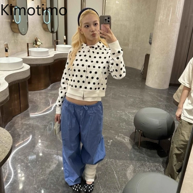 Kimotimo Retro White Polka Dot Hooded Sweatshirt Women American Casual Slim Zipper Short Jacket New Simple Y2k Spicy Girl Hoodie
Kimotimo Retro White Polka Dot Hooded Sweatshirt Women American Casual Slim Zipper Short Jacket New Simple Y2k Spicy Girl Hoodie
