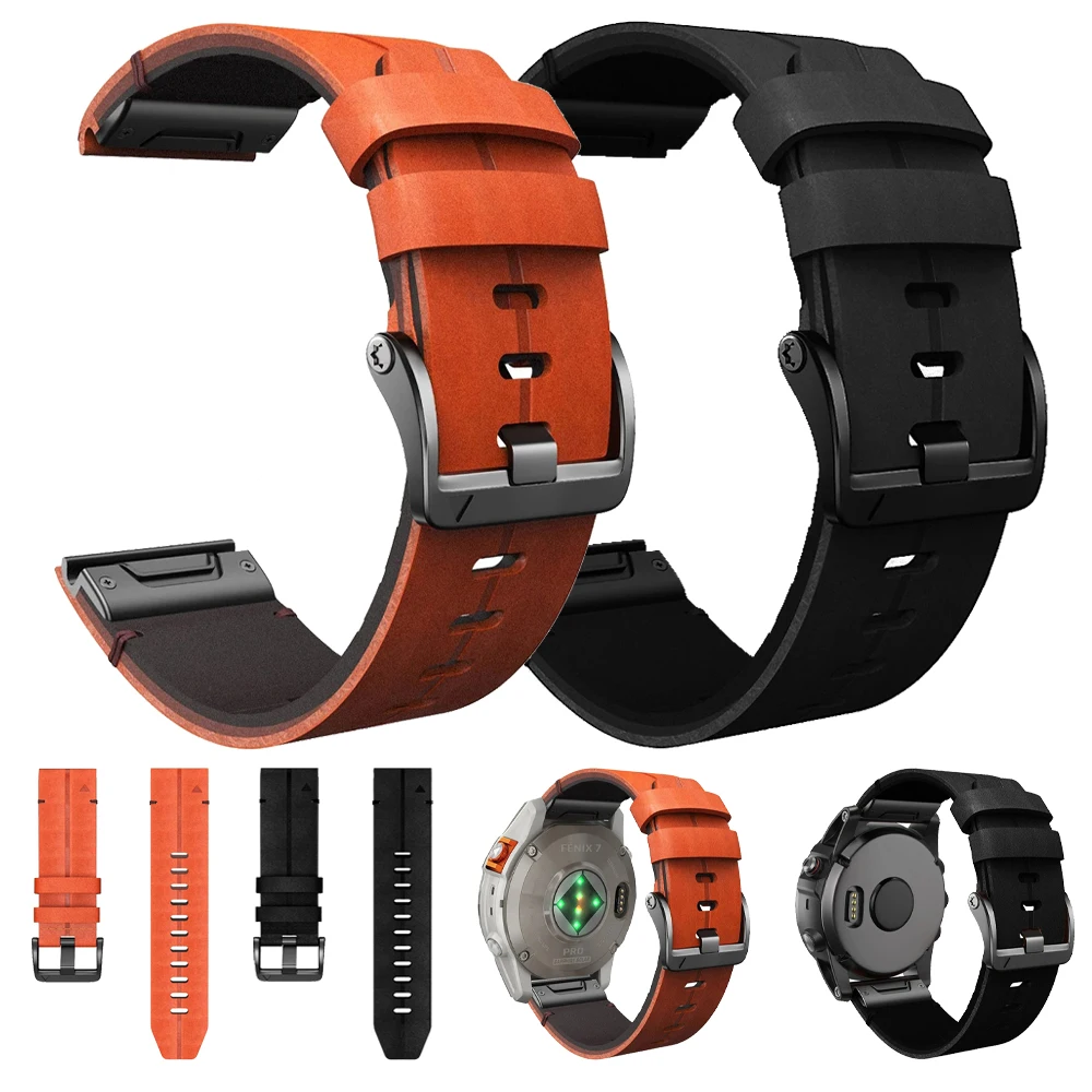 Genuine Leather 22 26mm Strap For Garmin Descent Mk3i 51mm Mk2 Wristband Garmin Enduro 2 MARQ/Epix Gen 2 Quick Replaceable Band
Genuine Leather 22 26mm Strap For Garmin Descent Mk3i 51mm Mk2 Wristband Garmin Enduro 2 MARQ/Epix Gen 2 Quick Replaceable Band