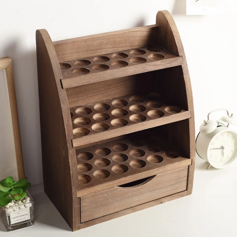Wooden Storage Rack Essential Oil Bottle Display Rack Living Room Bedroom Desktop Shelf Household Multifunctional Storage Holder
Wooden Storage Rack Essential Oil Bottle Display Rack Living Room Bedroom Desktop Shelf Household Multifunctional Storage Holder
