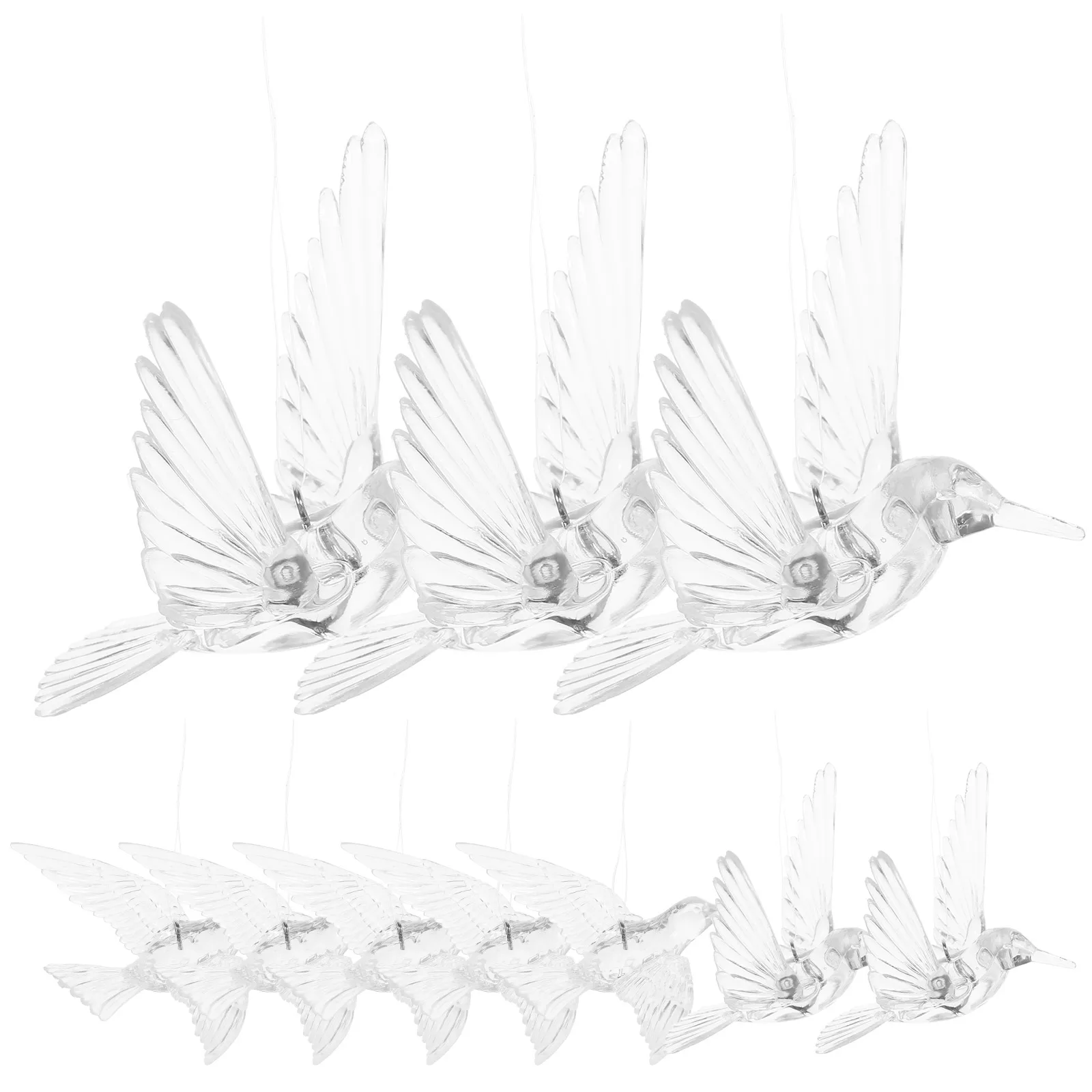 10 Pcs Crystal Hummingbird Ornament 14cm 10cm Transparent Hanging Bird Decor Acrylic Ceiling Wedding Party Decoration Pendulum 
10 Pcs Crystal Hummingbird Ornament 14cm 10cm Transparent Hanging Bird Decor Acrylic Ceiling Wedding Party Decoration Pendulum