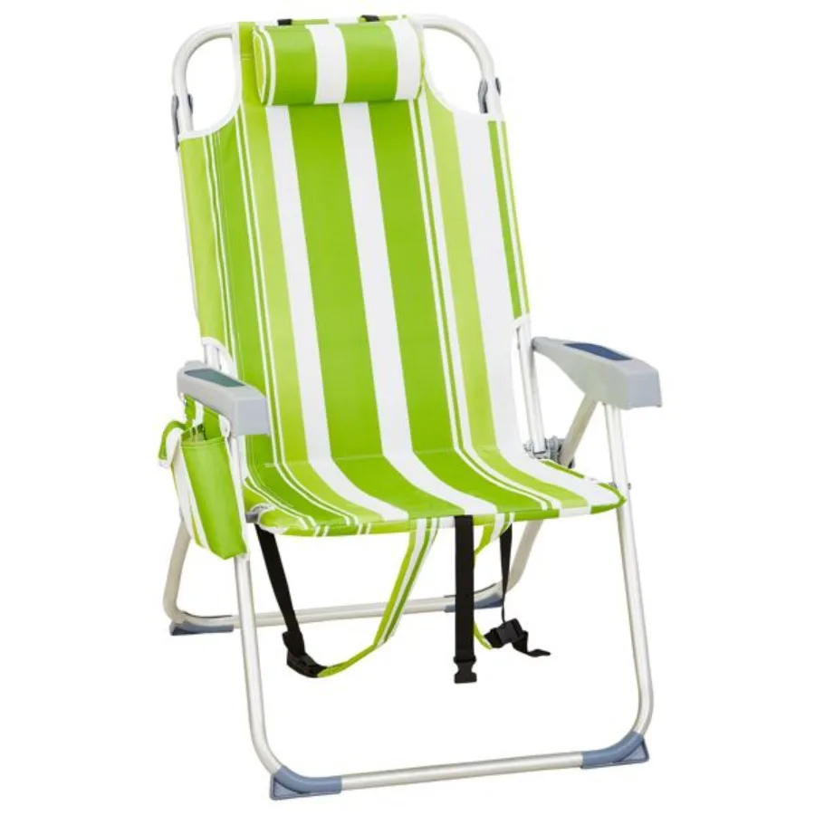63*70*99cm Heightened Oxford Cloth Silver White Aluminum Tube Bearing 100kg Beach Chair Green Stripes
63*70*99cm Heightened Oxford Cloth Silver White Aluminum Tube Bearing 100kg Beach Chair Green Stripes