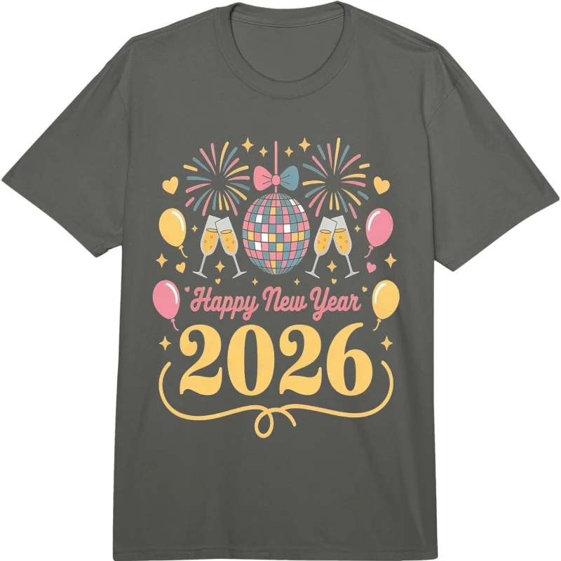 Happy New Year 2026 Celebration Party Lover Baloon Firework Short Sleeve Cotton Top All Seasons Casual Fashion Comfortable Tees
Happy New Year 2026 Celebration Party Lover Baloon Firework Short Sleeve Cotton Top All Seasons Casual Fashion Comfortable Tees