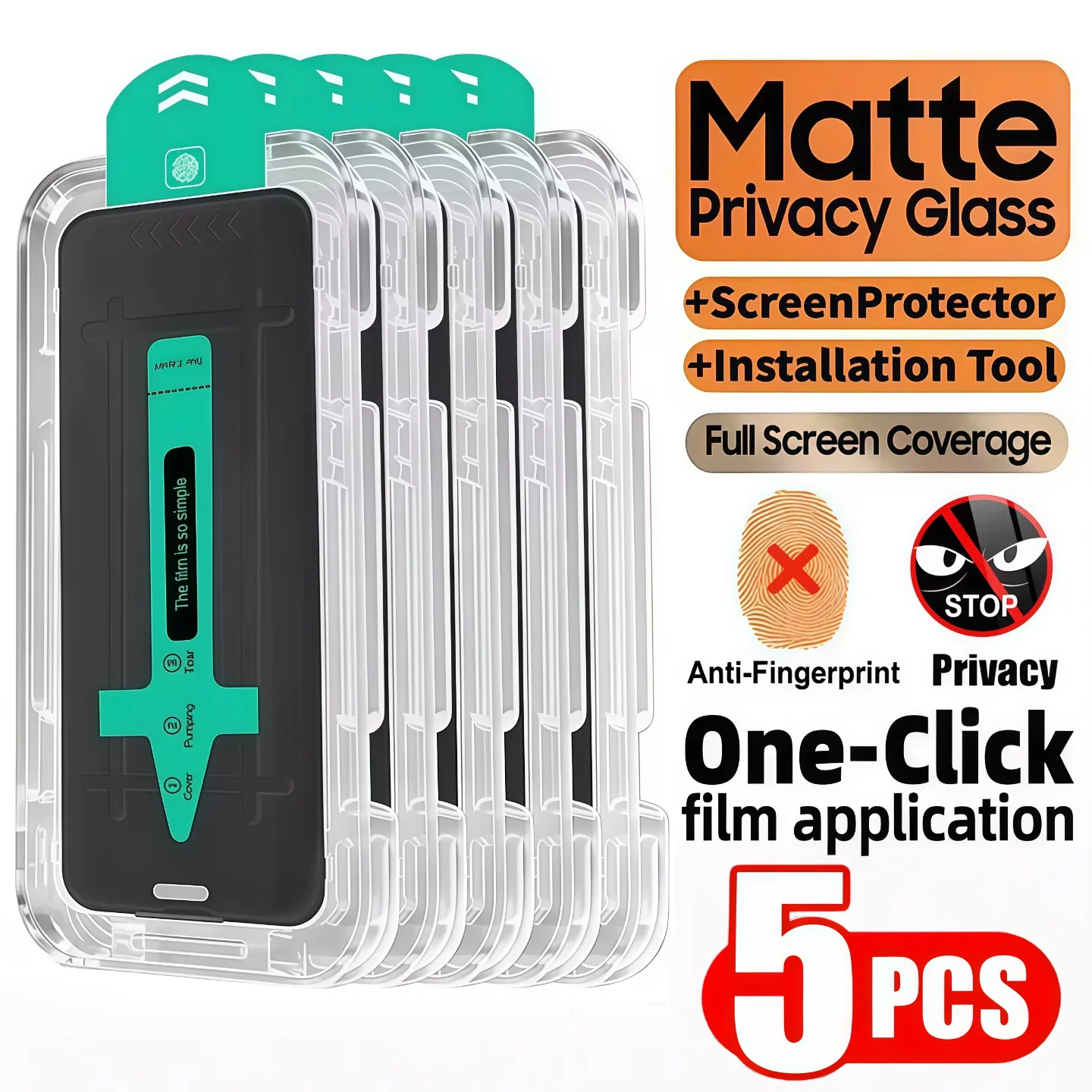5PCS Matte Privacy Screen Protector Tempered Glass 9H Hardness Compatible with iPhone Air/17/16/15/14/13/12/11/X/XS/XR Series
5PCS Matte Privacy Screen Protector Tempered Glass 9H Hardness Compatible with iPhone Air/17/16/15/14/13/12/11/X/XS/XR Series
