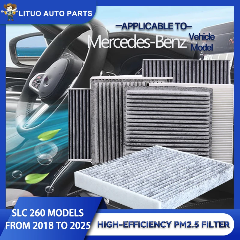 FOR Suitable for Mercedes-Benz SLC 260 models from 2018 to 2025; AC filter OE number: 171 830 04 18.
FOR Suitable for Mercedes-Benz SLC 260 models from 2018 to 2025; AC filter OE number: 171 830 04 18.