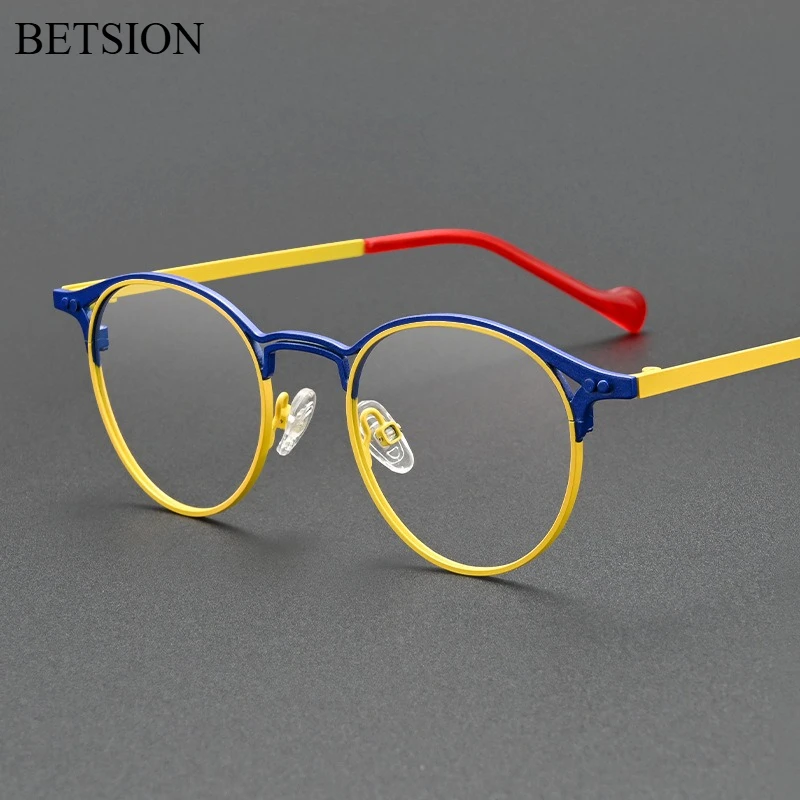 BETSION New Retro Metal Round Eyeglass Frame Vintage Trendy Men Women Eyewear Fashion Spectacles Frame Daily Use # 5003
BETSION New Retro Metal Round Eyeglass Frame Vintage Trendy Men Women Eyewear Fashion Spectacles Frame Daily Use # 5003