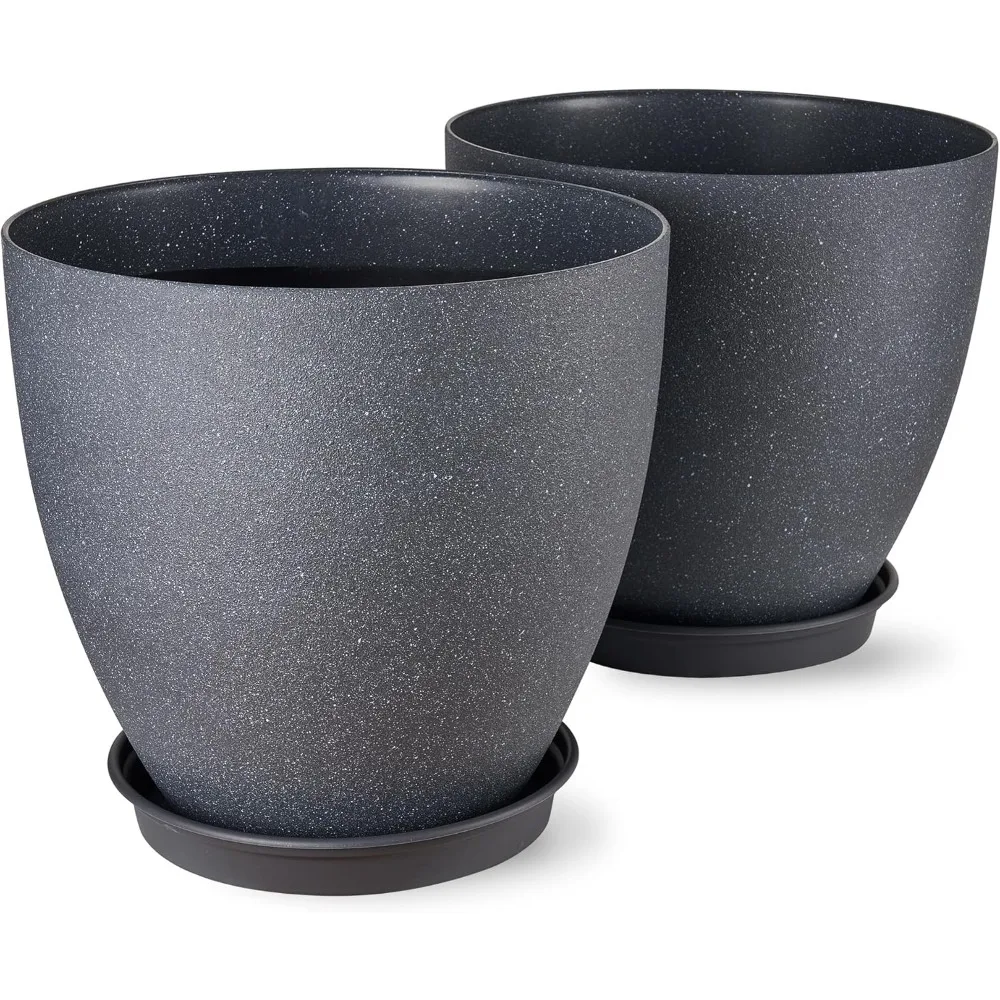 Large Plant Flower Pots , Plastic Planters with Saucer Drainage Hole for Indoor Outdoor Garden
Large Plant Flower Pots , Plastic Planters with Saucer Drainage Hole for Indoor Outdoor Garden