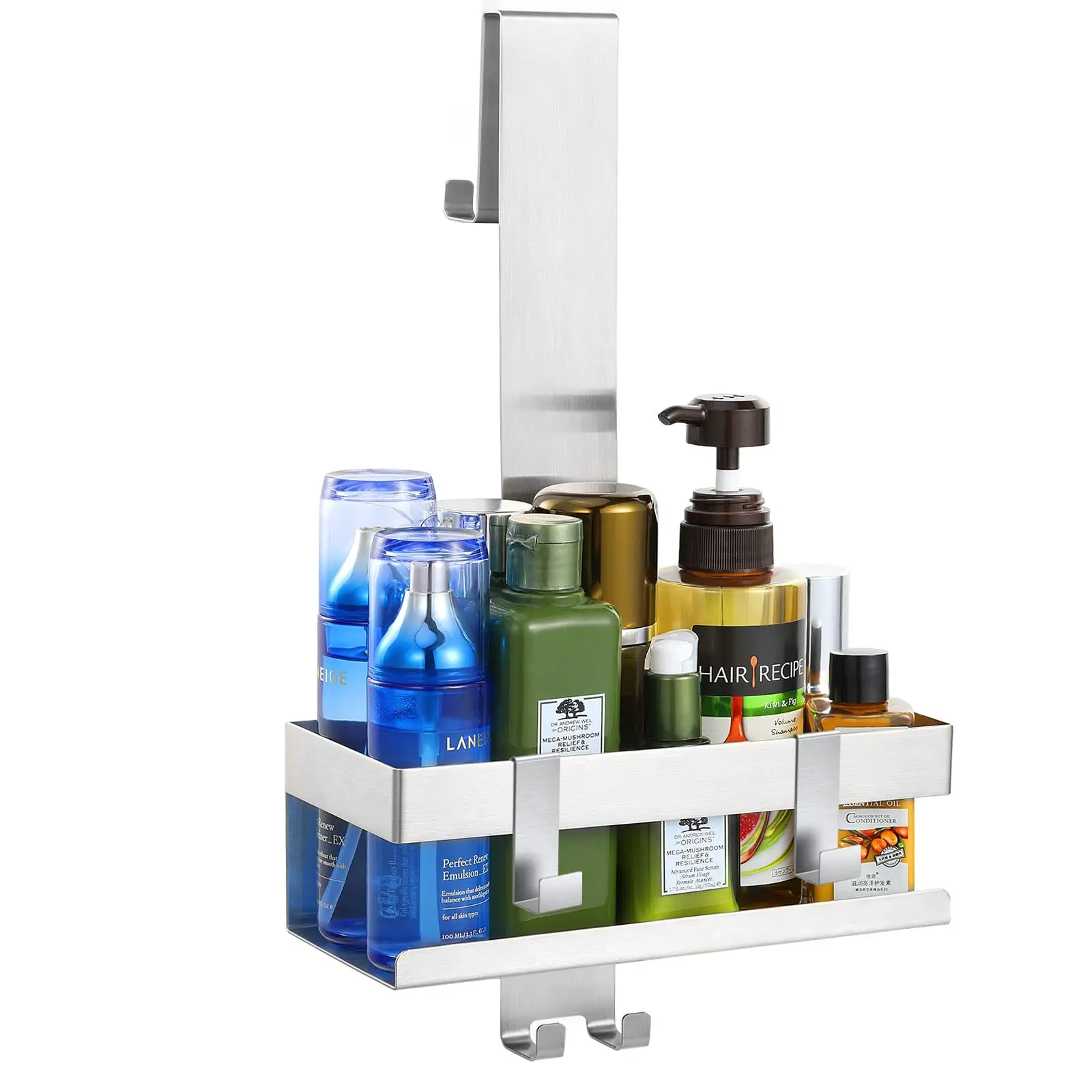 Two-Tier Over-The-Door Shower Organizer Made Of 304 Stainless Steel, Rustproof Hanging Storage For Bathroom Door, Tool-Free
Two-Tier Over-The-Door Shower Organizer Made Of 304 Stainless Steel, Rustproof Hanging Storage For Bathroom Door, Tool-Free