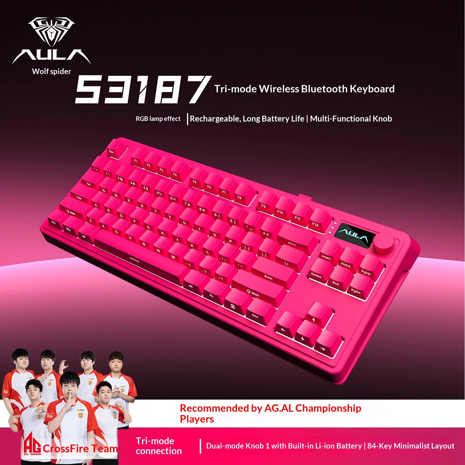 AULA S3187 Wireless Keyboard Office Game Bluetooth Three Mode Desktop Notebook Mechanical Feel 87 Key E-Sports
AULA S3187 Wireless Keyboard Office Game Bluetooth Three Mode Desktop Notebook Mechanical Feel 87 Key E-Sports