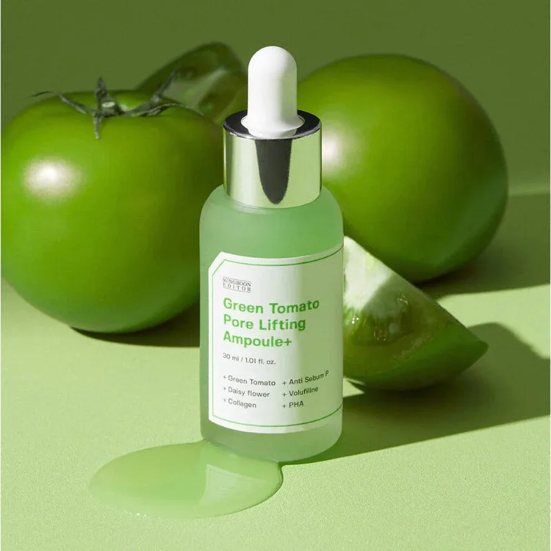 SUNGBOON Green Tomato Pore Minimizing Ampoule — ниацинамидная сыворотка для увлажнения и укрепления, ухода за чувствительной кожей
SUNGBOON Green Tomato Pore Minimizing Ampoule — ниацинамидная сыворотка для увлажнения и укрепления, ухода за чувствительной кожей