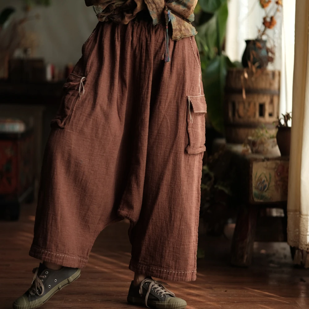 100% Cotton Women Casual Cross Pants New Arrival 2025 Spring Vintage Style Solid Color Loose Female Ankle-length Pants M1169
100% Cotton Women Casual Cross Pants New Arrival 2025 Spring Vintage Style Solid Color Loose Female Ankle-length Pants M1169