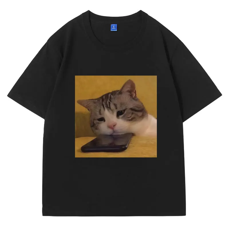 Sad Cat Meme T-shirt Short-Sleeve Unisex Funny Meme Graphic T Shirts Oversized Clothes Fashion Casual 100% Cotton T-shirts Men
Sad Cat Meme T-shirt Short-Sleeve Unisex Funny Meme Graphic T Shirts Oversized Clothes Fashion Casual 100% Cotton T-shirts Men