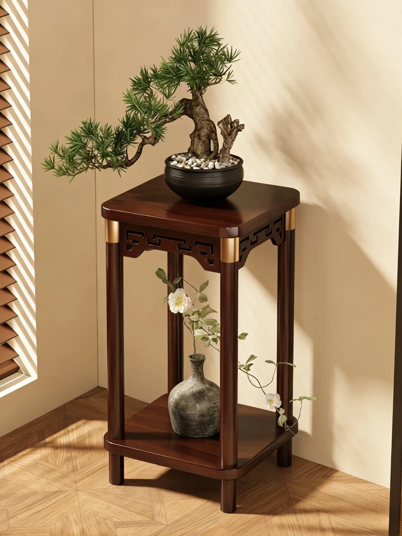 Indoor Living Room Chinese Style Flower Stand Multi-Layer Storage Rack for Green Plants Fish Tanks And Potted Plants
Indoor Living Room Chinese Style Flower Stand Multi-Layer Storage Rack for Green Plants Fish Tanks And Potted Plants