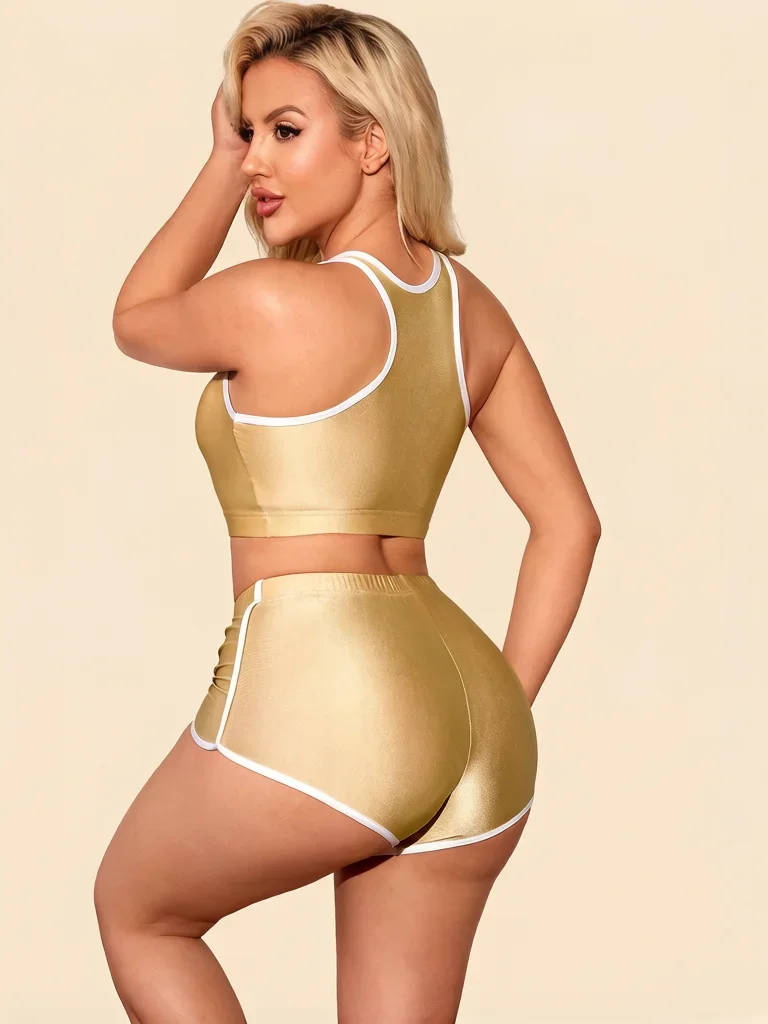 Cheerleaders Shorts Sets Fashion Casual Women Shorts With Sleeveless Tank Tops Vest Elastic Yoga Shaping Shorts Tops Plus Size
Cheerleaders Shorts Sets Fashion Casual Women Shorts With Sleeveless Tank Tops Vest Elastic Yoga Shaping Shorts Tops Plus Size